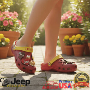 Lucy Lover Clogs featuring custom Jibbitz