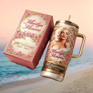 Marilyn Monroe 100th Anniversary Limited Edition Floral Gold Tumbler
