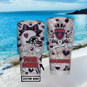 Melbourne Football Club Custom Name Rhinestone Glitter Style Design