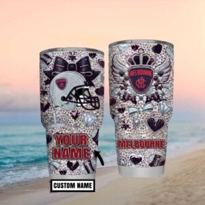 Melbourne Football Club Custom Name Rhinestone Glitter Style Design