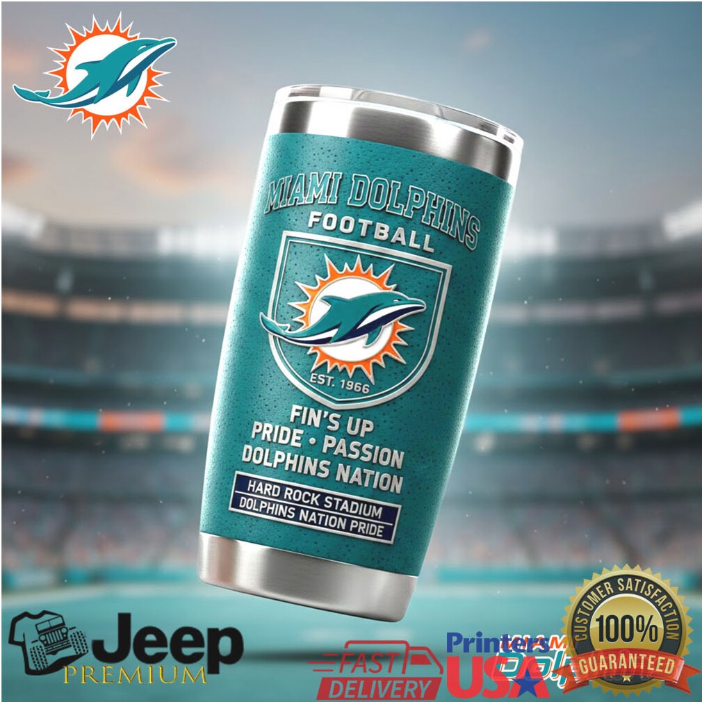 Miami Dolphins Roadie Game Ball Tumbler Miami Dolphins Roadie Game Ball Tumbler