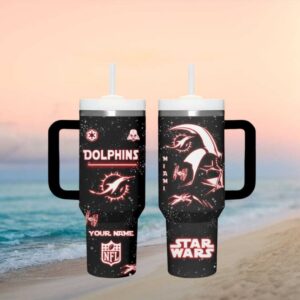 Miami Dolphins Star Wars Darth Vader Nfl Tumbler Design