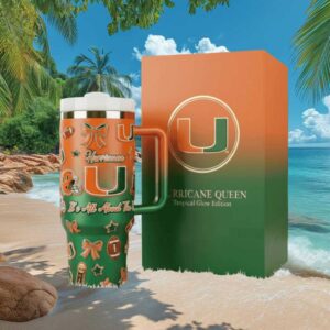 Miami Hurricanes “Hurricane Queen” Tropical Glow Edition 40oz Tumbler