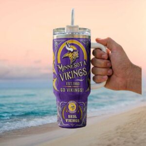 Minnesota Vikings Est. 1960 Skol Vikings 40oz Stainless Tumbler