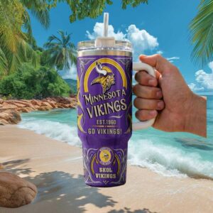 Minnesota Vikings Est. 1960 Skol Vikings 40oz Stainless Tumbler