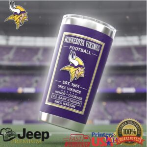 Minnesota Vikings Stainless Steel Insulated Tumbler