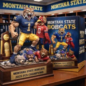 Montana State Bobcats 2025 FCS National Champions Desktop Ornament