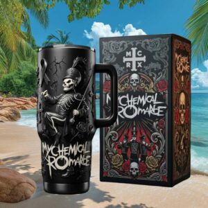 My Chemical Romance The Black Parade Skeleton Marching Band 3D Embossed Tumbler
