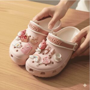 My Melody Pink Clog Shoes with Cute Character Charms