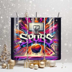 NBA Spurs Seamless Design 20oz Sublimation Tumbler Template