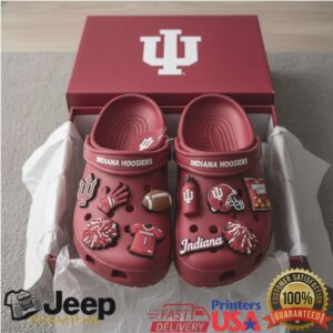 NCAA Indiana Hoosiers Classic Crocs with Jibbitz Charms