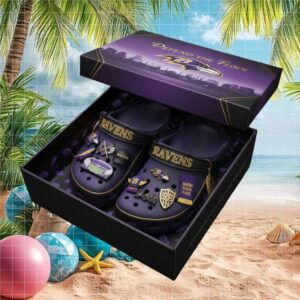 NFL Baltimore Ravens Team Spirit Crocs with Charms