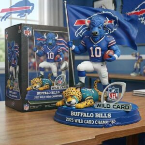 NFL Buffalo Bills Billy Buffalo Mascot Wild Card Ornament