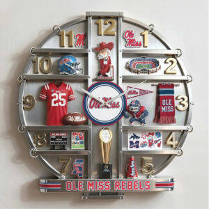 NFL New England Patriots Miniature Memorabilia Acrylic Wall Clock