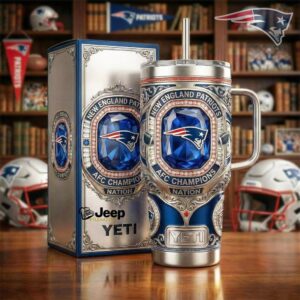 New England Patriots AFC Champions Limited Edition 40oz Ornate Tumbler