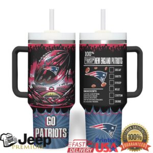 New England Patriots Champion Energy Laser Etched Tumbler