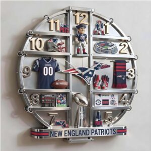 New England Patriots Commemorative Acrylic Wall Clock New England Patriots Commemorative Acrylic Wall Clock