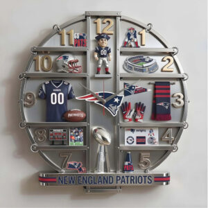 New England Patriots Commemorative Acrylic Wall Clock