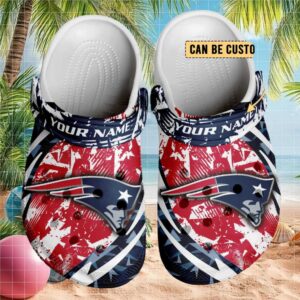 New England Patriots Custom Name Nfl Clogs