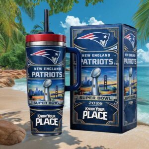 New England Patriots Know Your Place Super Bowl 2026 Collector Tumbler