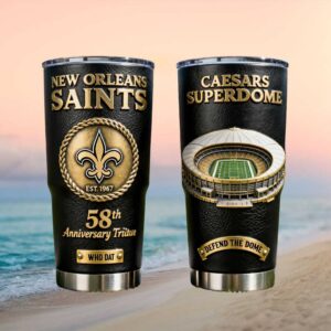 New Orleans Saints 58th Anniversary Caesars Superdome Tribute 40oz Tumbler