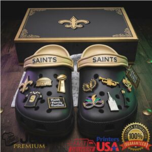 New Orleans Saints Crocs Crocband Clogs