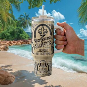 New Orleans Saints Geaux Saints Retro 40oz Tumbler Est 1966