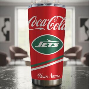 New York Jets x Coca Cola Custom Personalized Name 40oz Drinkware