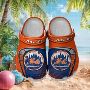 New York Mets Custom Mlb Sport Clogs Orange Blue
