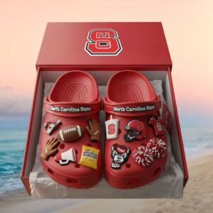 North Carolina State University Wolfpack Crocs with Jibbitz Charms