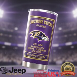 Official Baltimore Ravens Team Logo Tumbler
