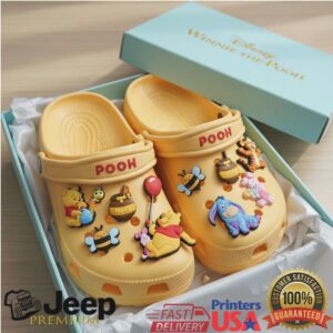 Official Disney Pooh Bear Character Clogs with Charms