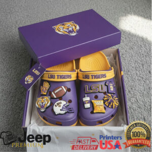 Official LSU Tigers Classic Clogs with Team Charms