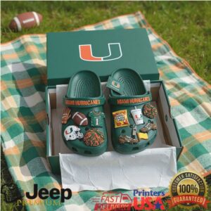 Official NCAA Miami Hurricanes Classic Clogs with Team Jibbitz