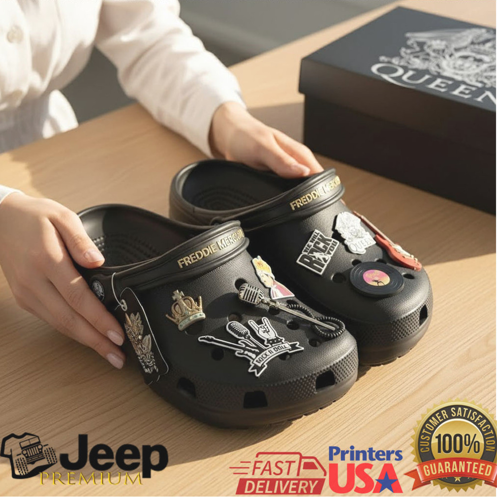 Official Queen Freddie Mercury Jibbitz Clogs Official Queen Freddie Mercury Jibbitz Clogs