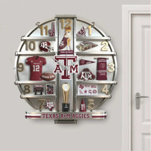 Official Texas A&M Aggies Memorabilia Acrylic Wall Clock