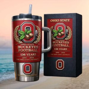 Ohio State Buckeyes Football 136 Years Tradition 40oz Tumbler