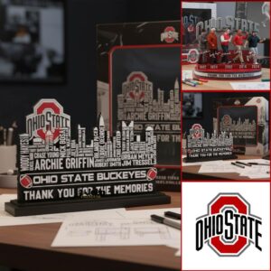 Ohio State Buckeyes Legends Skyline Desktop Ornament