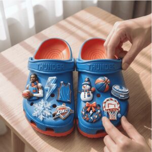 Oklahoma City Thunder Fan Crocs with Jibbitz
