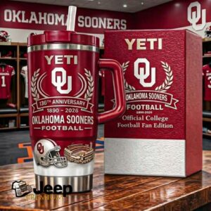 Oklahoma Sooners 136th Anniversary Official College Football Tumbler