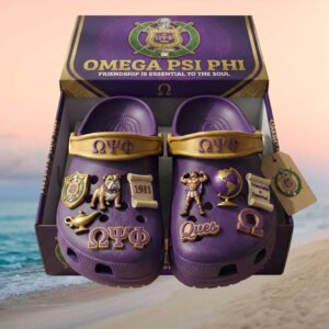 Omega Psi Phi Typography Classic Clogs