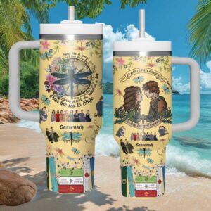 Outlander “Blood of My Blood” Jamie and Claire Yellow 40oz Travel Tumbler