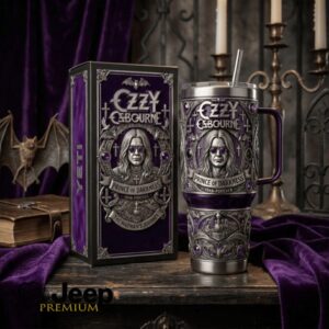 Ozzy Osbourne 3D Embossed Prince of Darkness Limited Edition YETI Style Tumbler