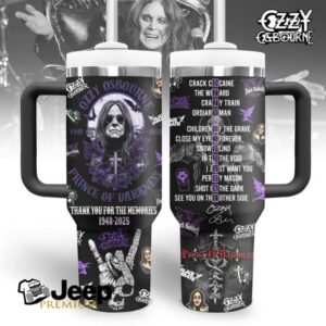 Ozzy Osbourne Prince of Darkness 1948 2025 Memorial Tribute 40oz Tumbler