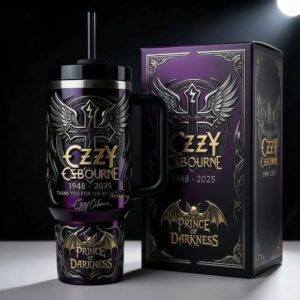 Ozzy Osbourne Prince of Darkness Memorial Tumbler Limited Edition 1948 2025