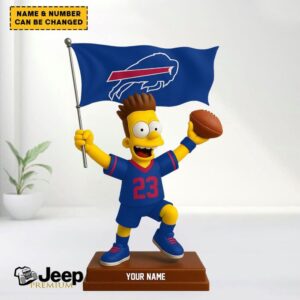 Personalized Bart Simpson Buffalo Bills Desk Ornament