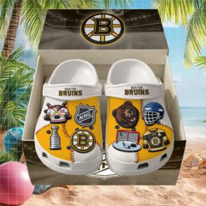 Personalized Boston Bruins Hockey Fan Crocs