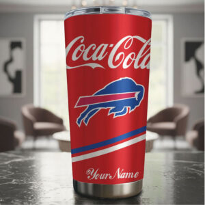 Personalized Buffalo Bills x Coca Cola Logo Tumbler with Name