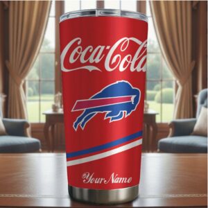 Personalized Buffalo Bills x Coca Cola Logo Tumbler with Name