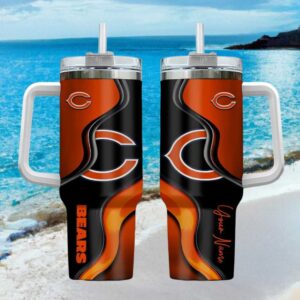 Personalized Chicago Bears Custom Name 40oz Vacuum Insulated Tumbler
